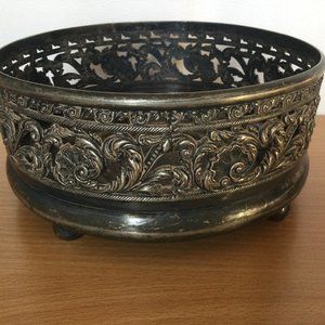 Vintage antique Forbes silver Co. footed bowl container beautiful silver plated
